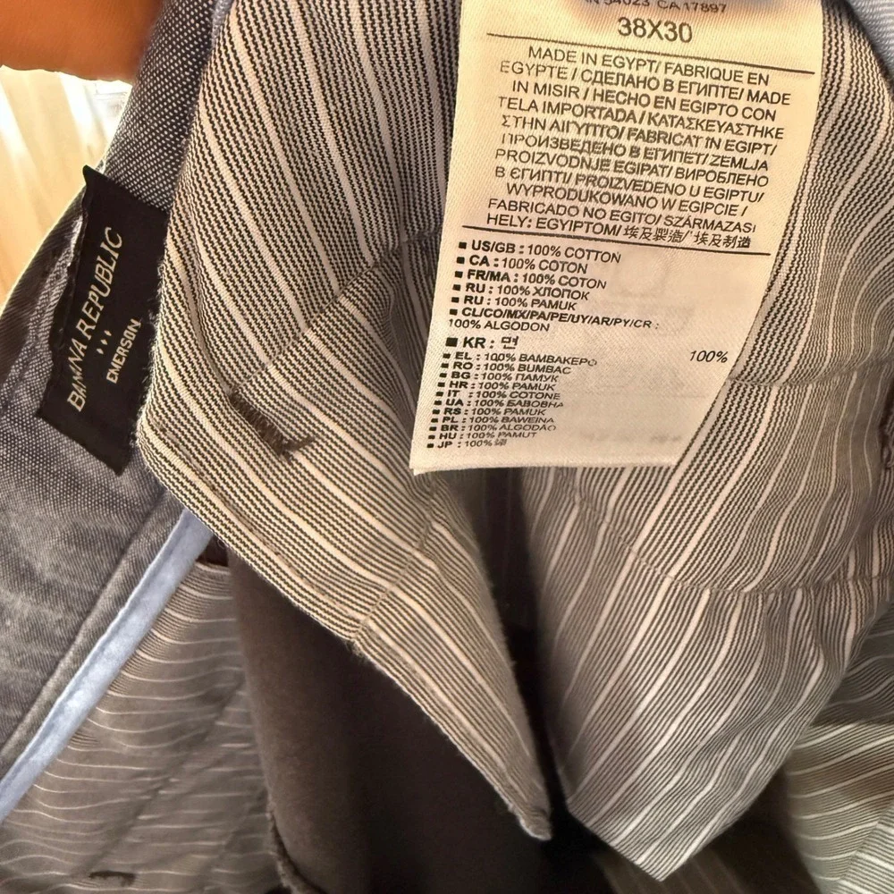 Banana Republic Emerson Mens 38x30 Blue Cotton Casual Chino Pants